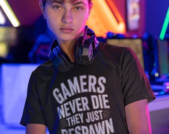 Funny Gamer Shirt, Respawn Gaming Tee, Teen Boy Gift, Boyfriend Gift, Video Game T-Shirt