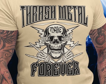 Thrash Metal Skull Graphic Tee - Metalhead Graphic shirt