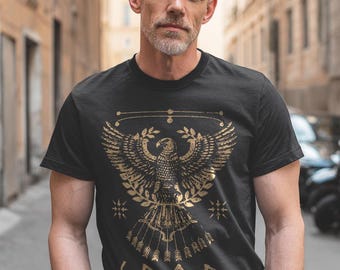 SPQR Golden Eagle T-Shirt: Roman Empire History Shirt Warrior tee