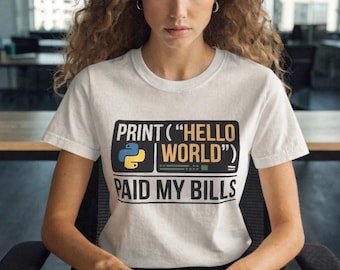 Funny Coder Shirt, Programmer Tee, Developer Gift, CS Student Shirt, Python Humor T-Shirt