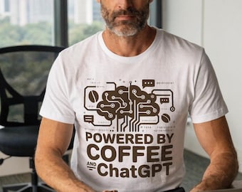 Funny AI Coffee Shirt, Prompt Engineer Tee, Programmer Gift, Geek Humor T-Shirt, Tech Tee