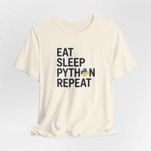 Funny Python Shirt, Programmer Tee, Python Humor Gift, CS Student Shirt, Developer T-Shirt Natural