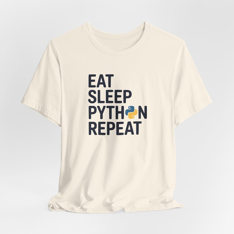 Funny Python Shirt, Programmer Tee, Python Humor Gift, CS Student Shirt, Developer T-Shirt Natural