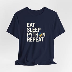 Funny Python Shirt, Programmer Tee, Python Humor Gift, CS Student Shirt, Developer T-Shirt Navy