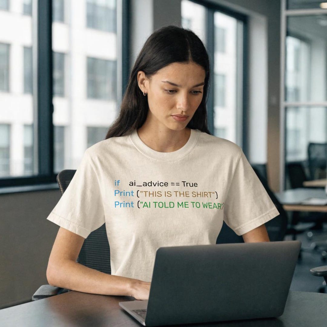 AI Advice Python Print Shirt, Funny Programmer Tee, Developer Gift ...