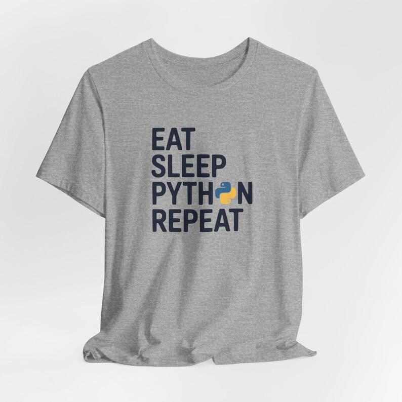 Funny Python Shirt, Programmer Tee, Python Humor Gift, CS Student Shirt, Developer T-Shirt Athletic Heather