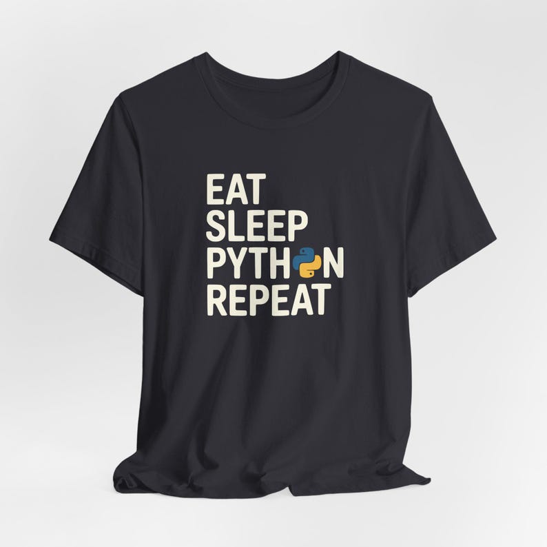 Funny Python Shirt, Programmer Tee, Python Humor Gift, CS Student Shirt, Developer T-Shirt Dark Grey