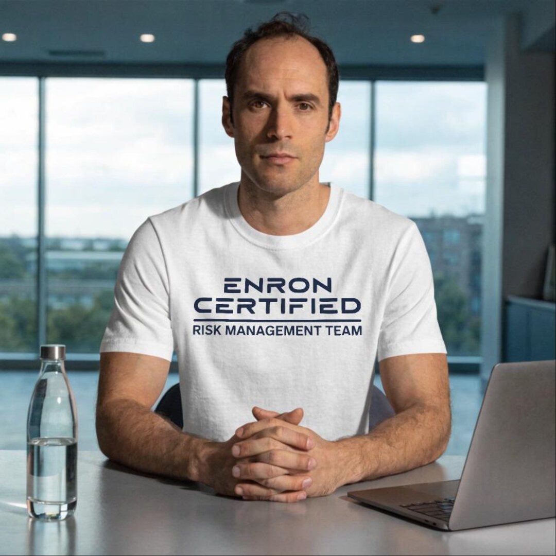 Enron Risk Management Hat Enron Certified Risk Management Team T-shirt, Funny Accounting Humor ...