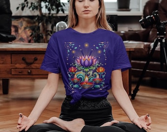 Lotus Meditation Tee: Spiritual Zen Yoga Shirt