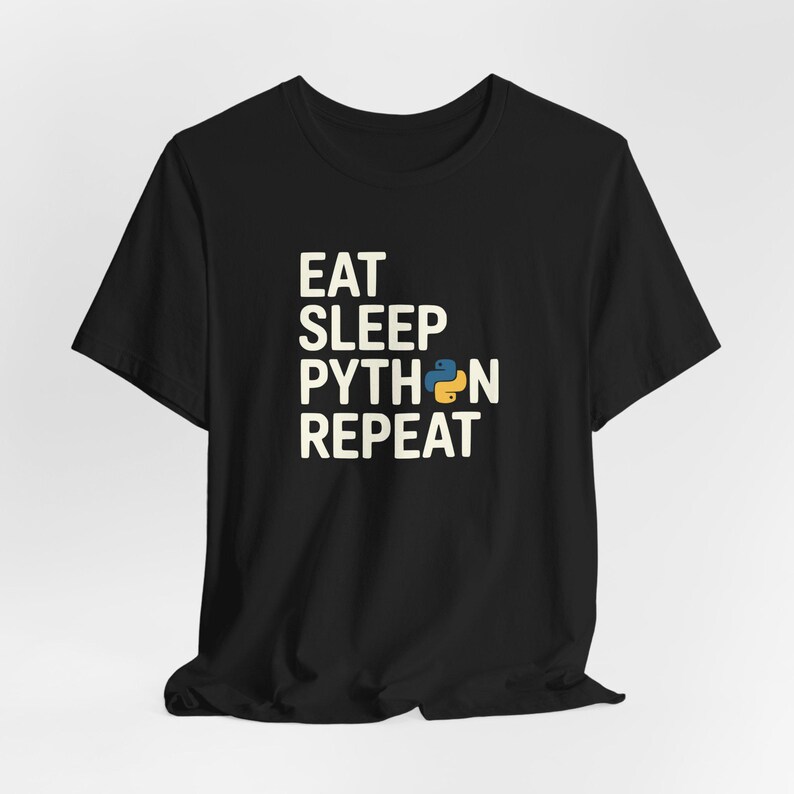 Funny Python Shirt, Programmer Tee, Python Humor Gift, CS Student Shirt, Developer T-Shirt Black