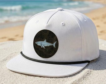 Sombrero de cuerda vintage con forma de tiburón
