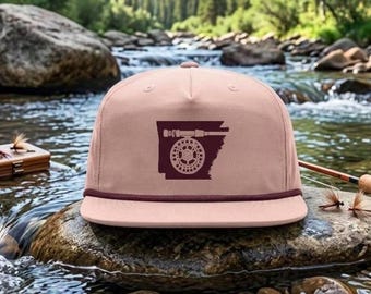 Sombrero de cuerda vintage para pesca con mosca en Arkansas