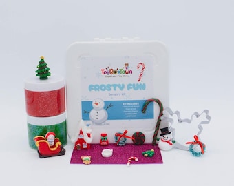 Frosty Fun Christmas Sensory Kit Christmas Sensory Play, Cognitive Development, Tactile Holiday Activities for On The Go, Sensory for Kids
