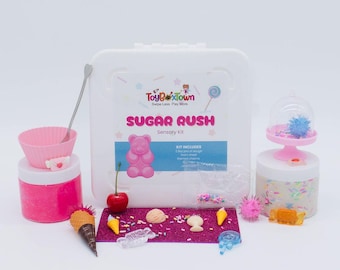 Sugar Rush Sensory Kit, Sensory Play, Cognitive Development & Fine Motor Skills, Tactile Activities On The Go, Sensory Toys Kids Ages 4 - 8