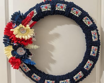 Corona de hilo para el 4 de julio