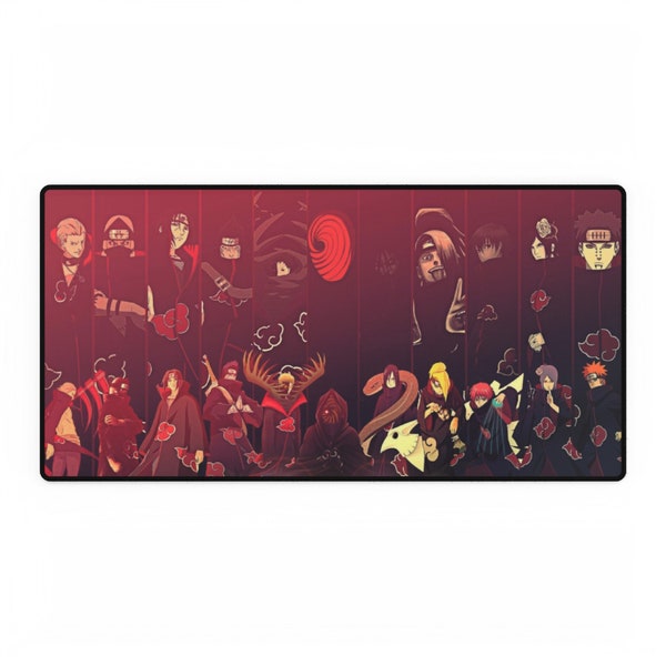 Akatsuki Naruto Mousepad: Custom Gamer Pad for PC n Laptop, Large Mouse Mat with Anti-Slip Base, Naruto Desk Mat, Ideal Gift, Itachi Uchiha