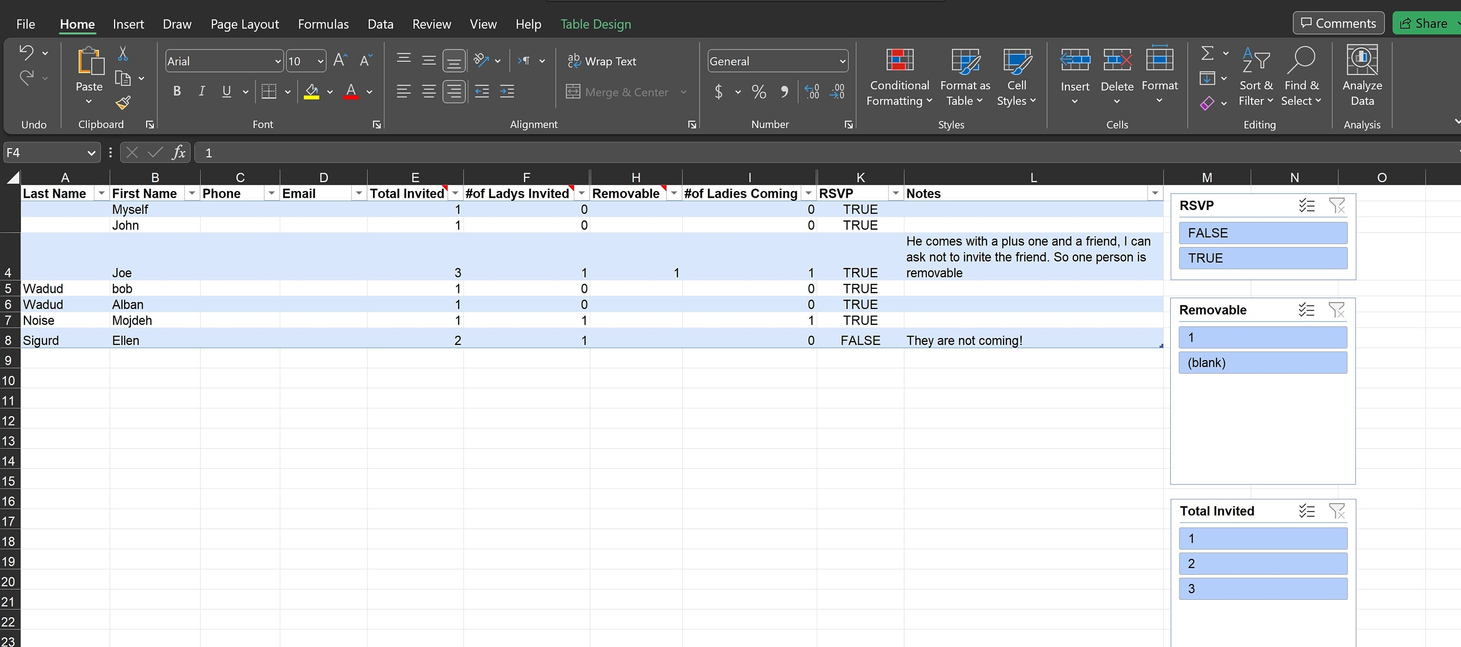 Excel Party Planner Template Etsy