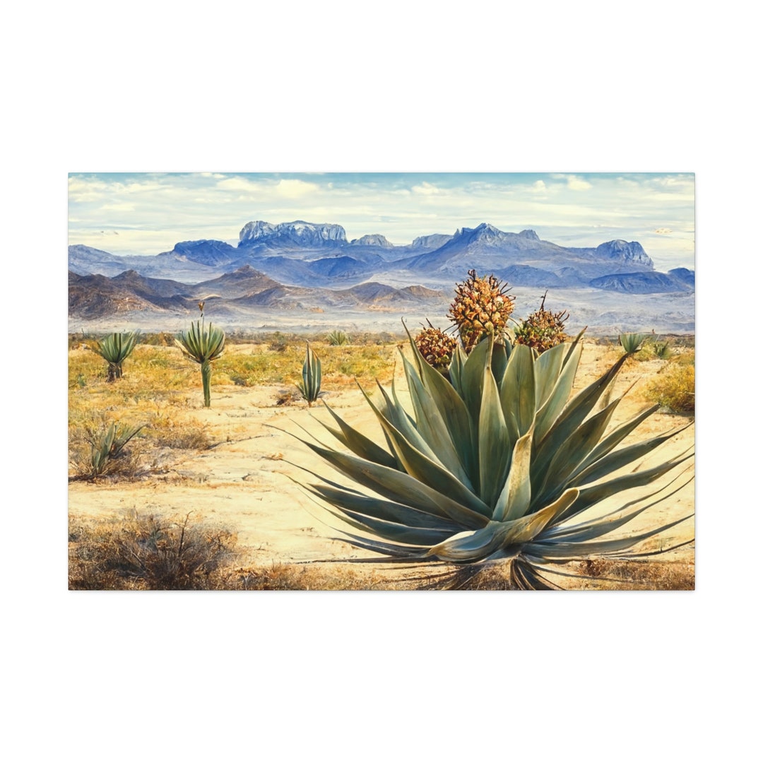 Agave Plant, Canvas Wall Art, Oil Painting, Desert - Etsy