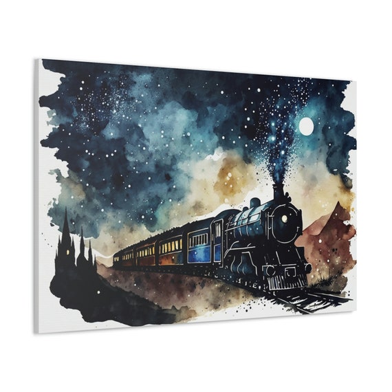 Hogwarts Express Canvas Wall Art Harry Potter Etsy