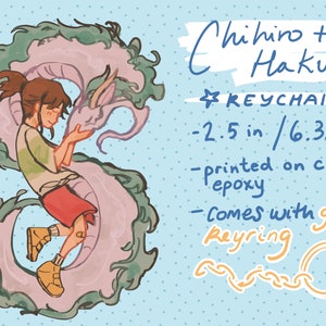 Chihiro and Haku Keychain