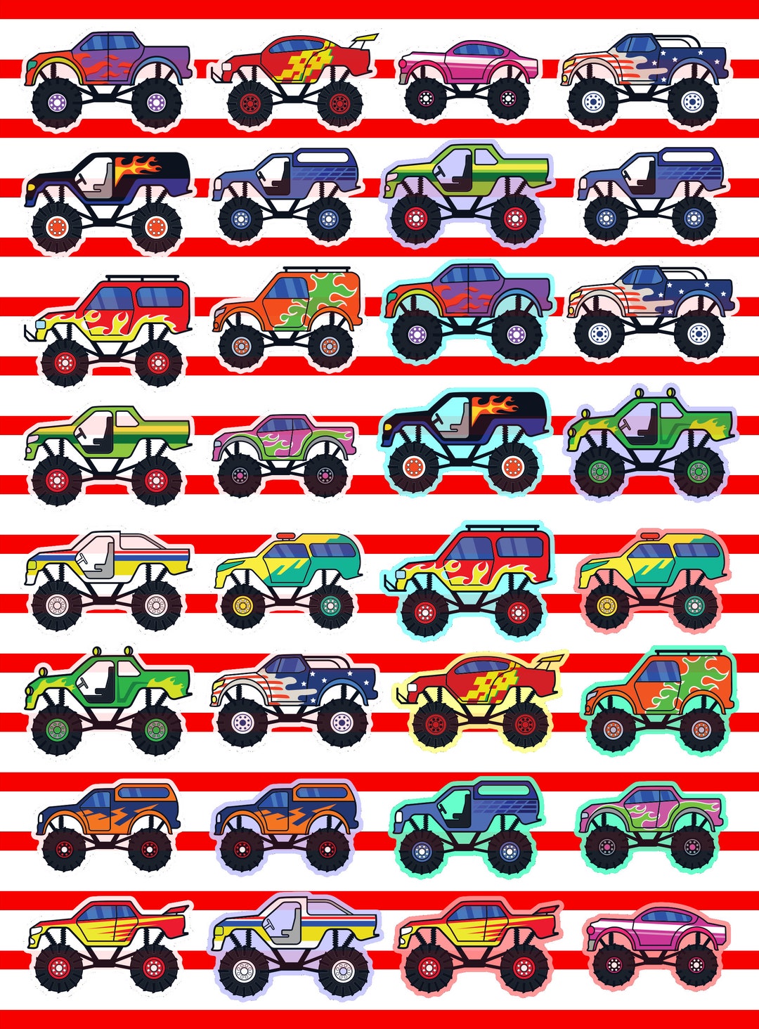 Digital Download Monster Truck PNG File for Sticker Making Project - Etsy