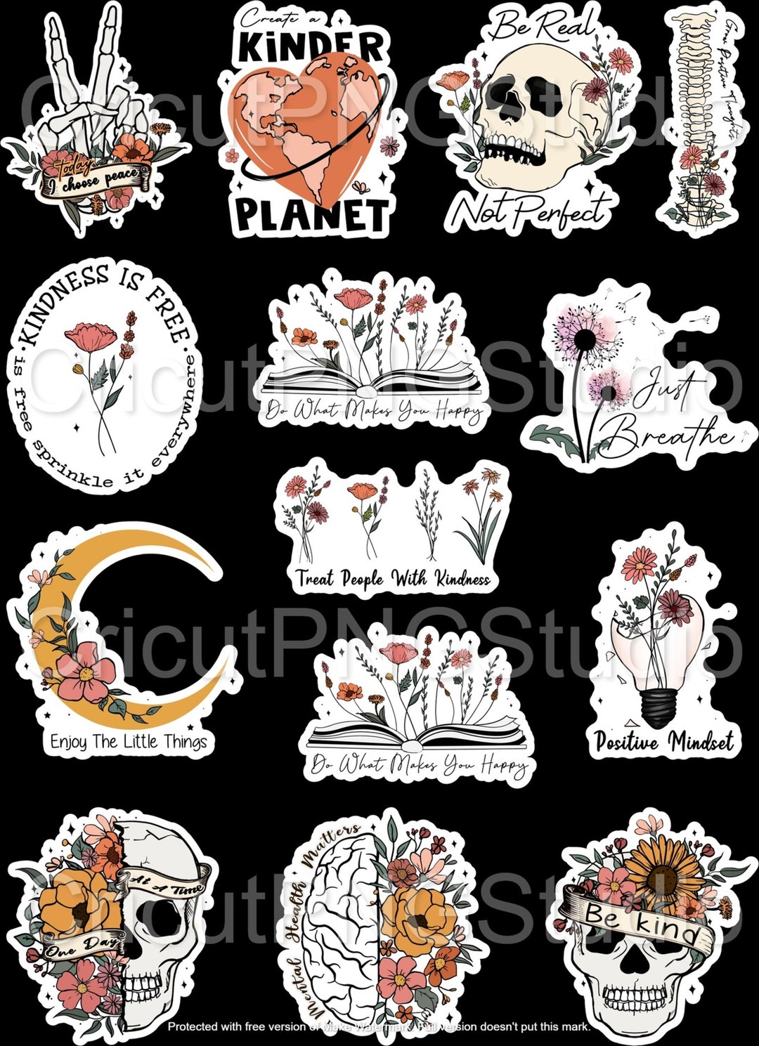 Digital Download Mental Health PNG Sticker File for Sticker Making ...