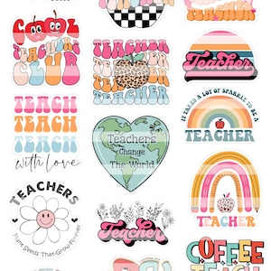 Digital Download Teacher Bundle PNG file for Sticker Making Project