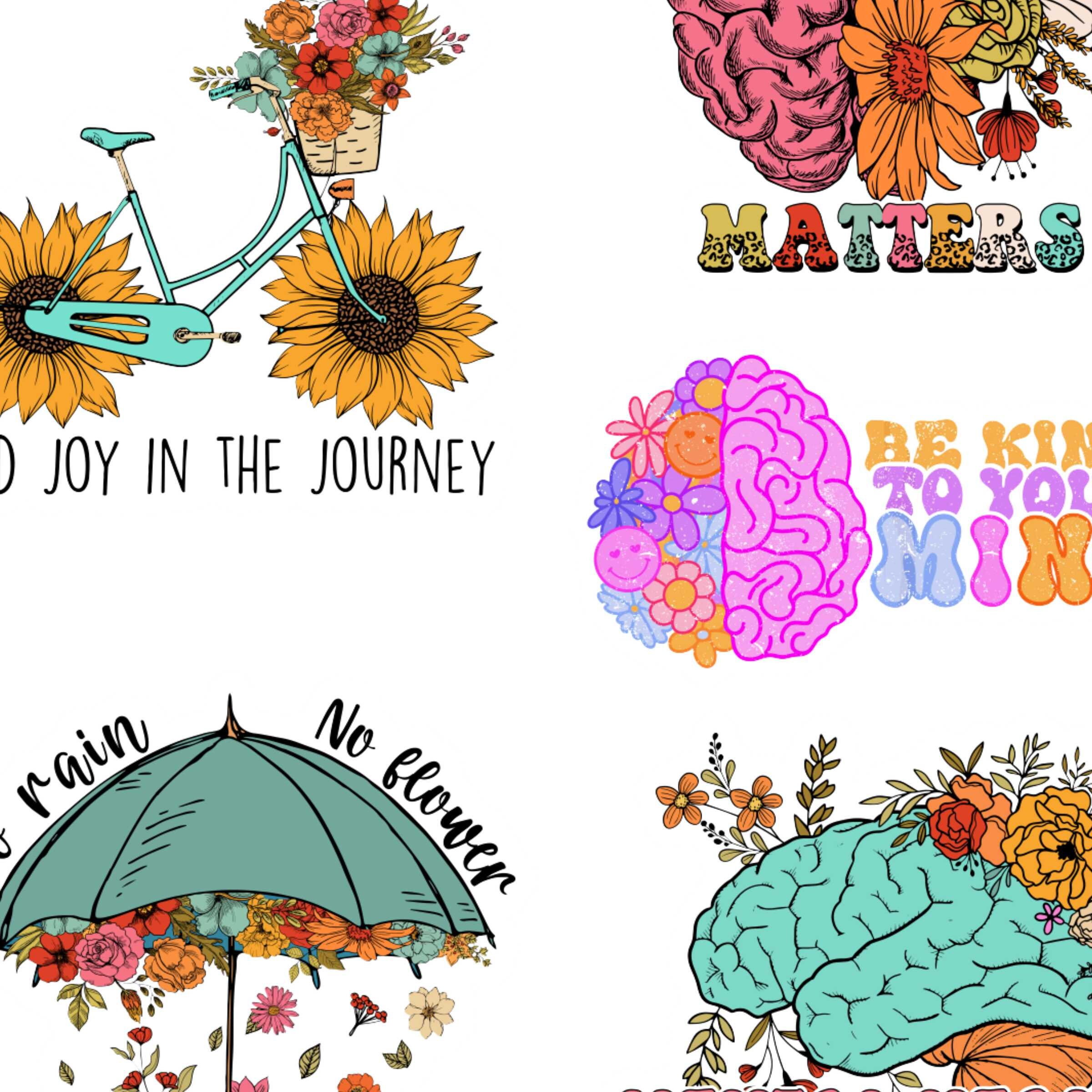 Digital Download Mental Health Self Love PNG File for Sticker Making ...