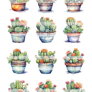 Descarga digital de pegatinas para amantes de las plantas, archivos PNG para pegatinas, imágenes prediseñadas de cactus, imágenes prediseñadas de amantes de las plantas