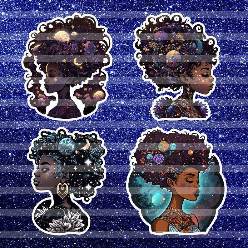 Black Girl Clip Art PNG Digital Download, PNG File for Sticker Making ...