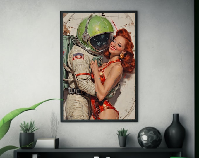 Retrofuturism Space Odyssey | Astronaut Woman Art Poster | Art Frahm Inspired | Trending Sci-Fi Art | DeviantArt