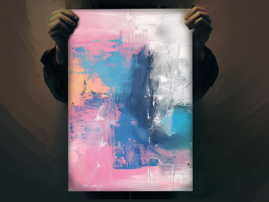 Abstract Expressionism Poster Colorful Palette Knife Art Energetic ...