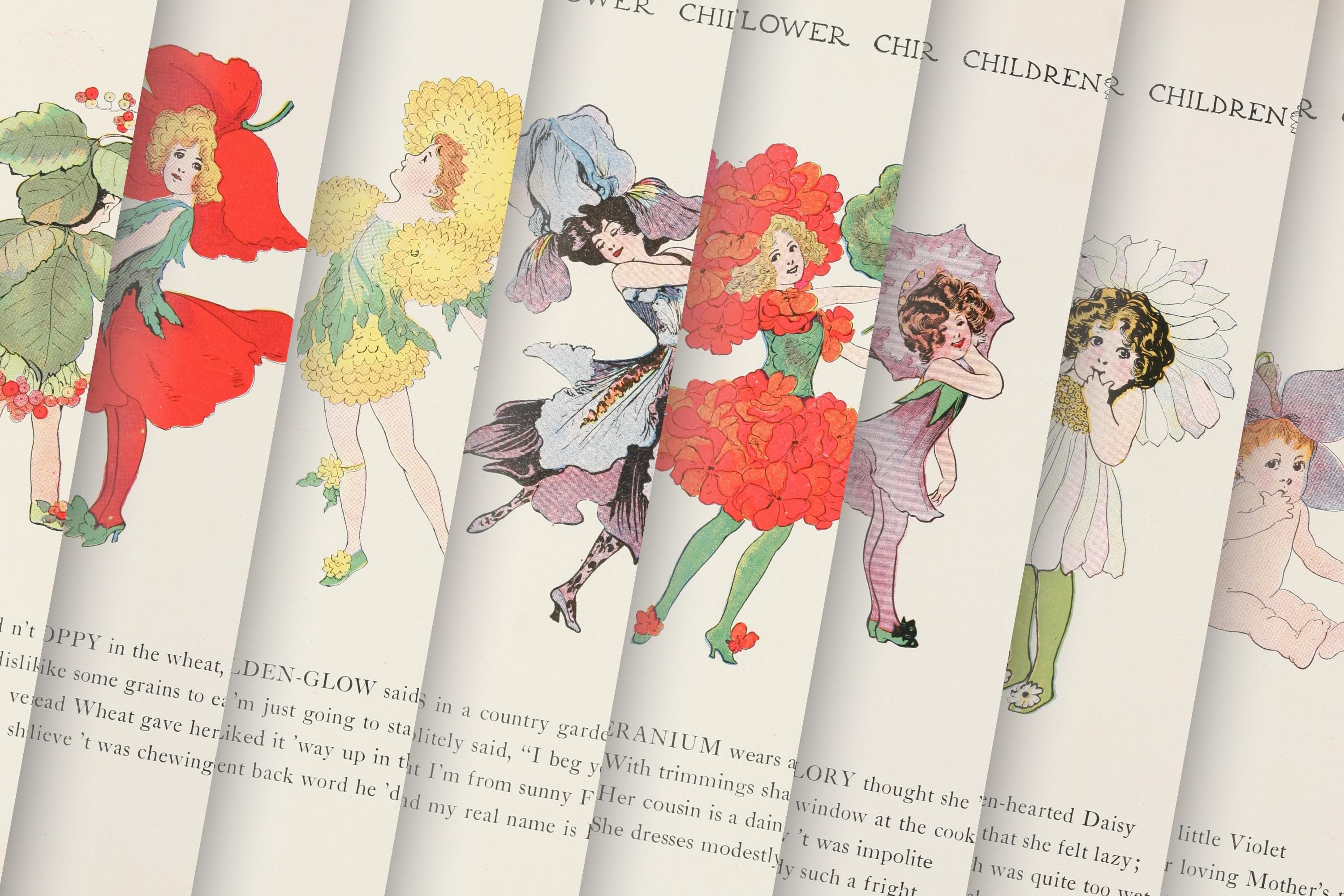 Flower Children Vintage Children's Book Illustrations and