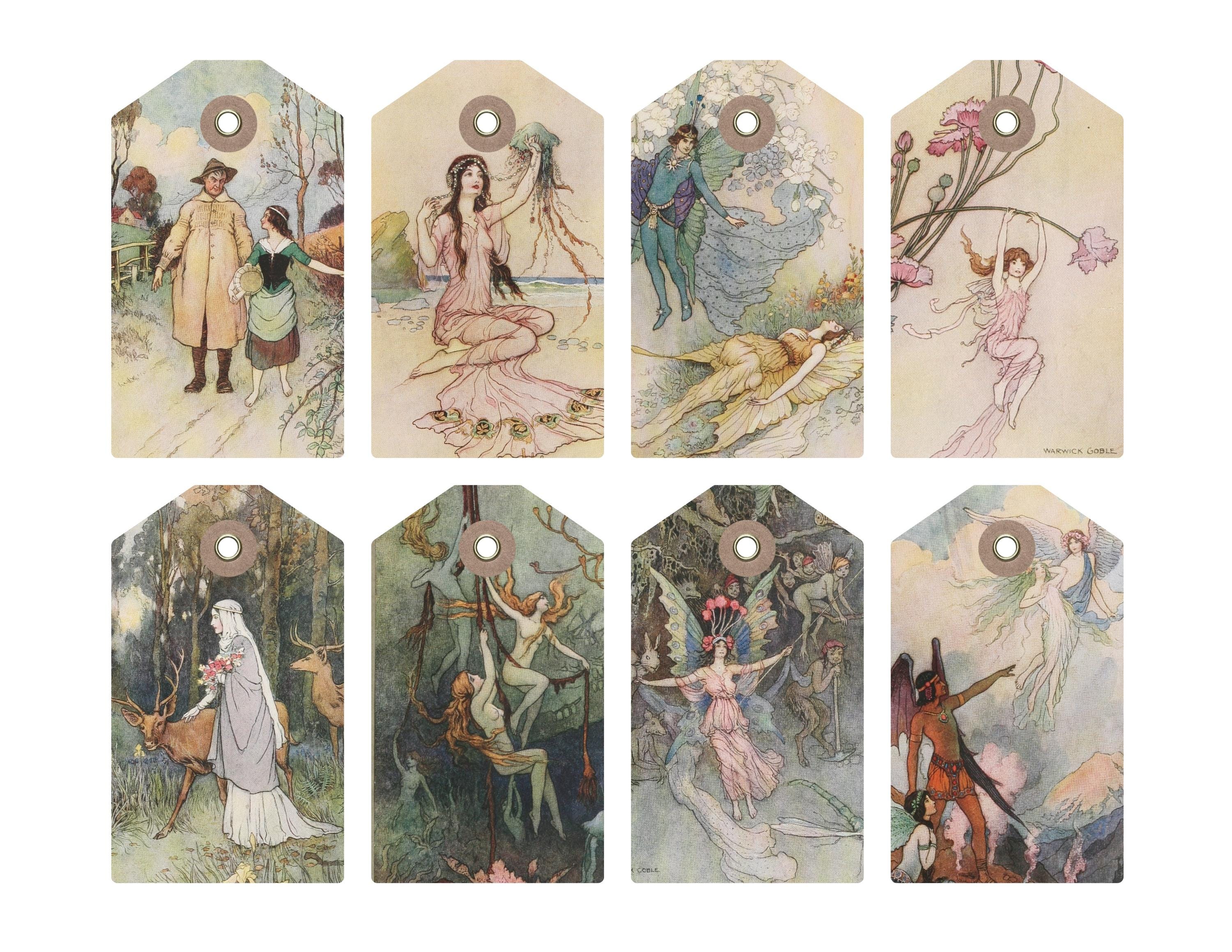 Vintage Fairy Tale Tags: Printable Ephemera, Scrapbook Collage (PDF) - Etsy