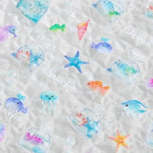 Ocean Fish Nail Decals | Nail Stickers | Cute Summer Nails | DIY Nail Art | Gift | Beauty | Self Care