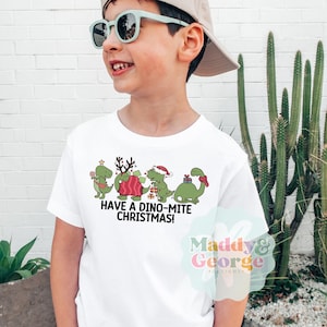 Kids Dinosaur Christmas Shirt, Trendy Christmas Shirt, T-rex Christmas Shirt, Boys Christmas Outfit, dinosaur christmas, Tree Rex Shirt,