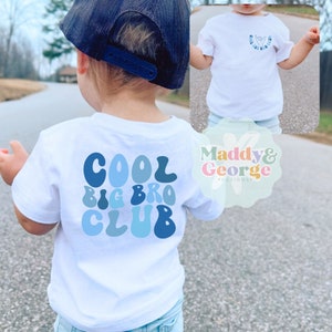 Cool Big Bro Club Shirt, Big Brother Toddler TShirt, Pregnancy Announcement Gift, Cute Vintage Kids Tee, Baby Announcement Shirts,