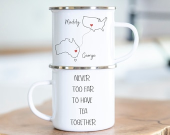 Custom Friendship mug, Personalised Mug, Long Distance Friend Mug, Gift for Best Friend, Personalized Long Distance Friendship Gift, Tea cup