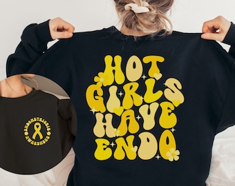 Sweatshirt endometriose Warrior, trui endometriose, trui Spoonie, Hot Girls Have Endo-trui, flare-dagcadeau, shirt endometriose,