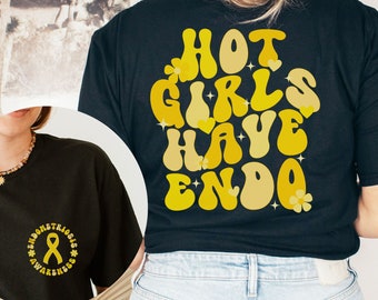 Shirt strijder endometriose, shirt endometriose, Hot Girls Have Endo, T-shirt chronische ziekte, shirt lepelaar, cadeau flare dag,