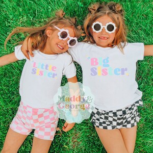 Cute Matching Sister Shirts, Big Sister Toddler TShirt, Pregnancy Announcement Gift, Baby Announcement Shirts, Gifts for Sisters, Middle Sis