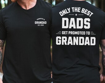 Custom Promoted to Grandad Shirt, Pregnancy Announcement to Grandparents Gift, Gifts For Grandad, Pregnancy Reveal Shirts, New Grandad Gifts