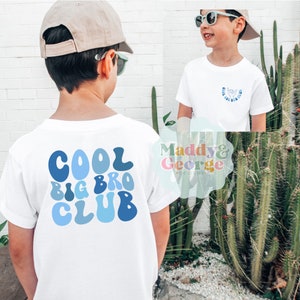 Cool Big Bro Club Shirt, Big Brother Toddler TShirt, Pregnancy Announcement Gift, Cute Vintage Kids Tee, Baby Announcement Shirts,