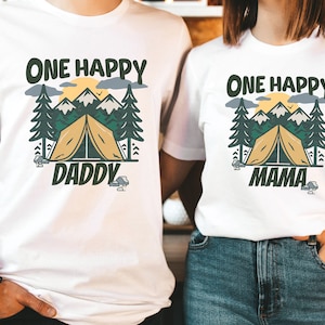 Camper 1st Birthday Shirt, First Birthday Camping Outfit, Matching Family Camp Tees, Mommy and Me Shirts, Happy Camper Party, Birthday Boy