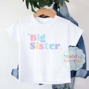 Cute Matching Sister Shirts, Big Sister Toddler TShirt, Pregnancy Announcement Gift, Baby Announcement Shirts, Gifts for Sister, Big Sister