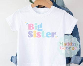 Cute Matching Sister Shirts, Big Sister Toddler TShirt, Pregnancy Announcement Gift, Baby Announcement Shirts, Gifts for Sister, Big Sister