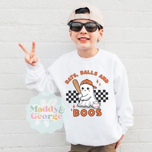 T-shirt enfant Halloween drôle de fantôme de base-ball - T-shirt d'Halloween pour tout-petit