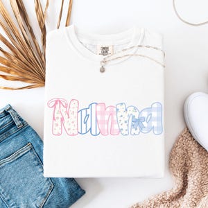Camiseta &quot;Nanna Comfort Colors&quot;, regalo para la abuela, camisetas lindas para la abuela, camiseta para la mejor abuela, regalo de los nietos, anuncio de embarazo, regalo para el Día de la Madre