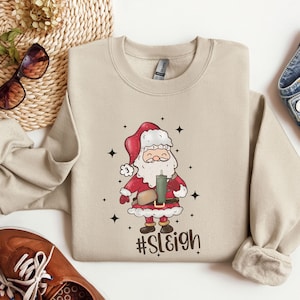 Funny Santa Christmas sweatshirt, christmas sweater, retro christmas sweatshirt, cute christmas pullover, holiday sweater, xmas tee