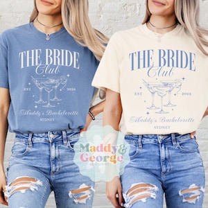 Custom Luxury Bachelorette Merch Comfort Colors, The Bach Club Shirt, Custom Location Bachelorette Shirt, Personalized Bridal Party Shirts